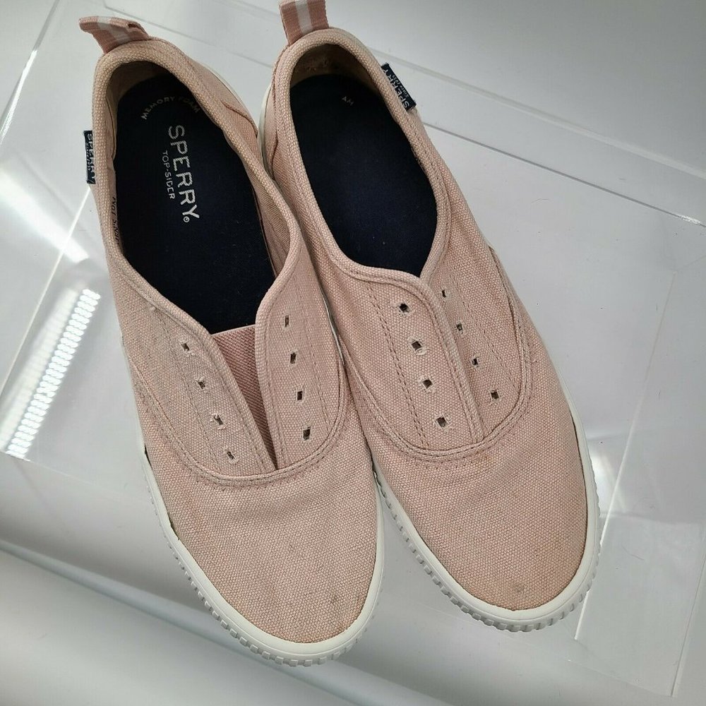 Sperry Slip-On Canvas Sneakers in Light Pink